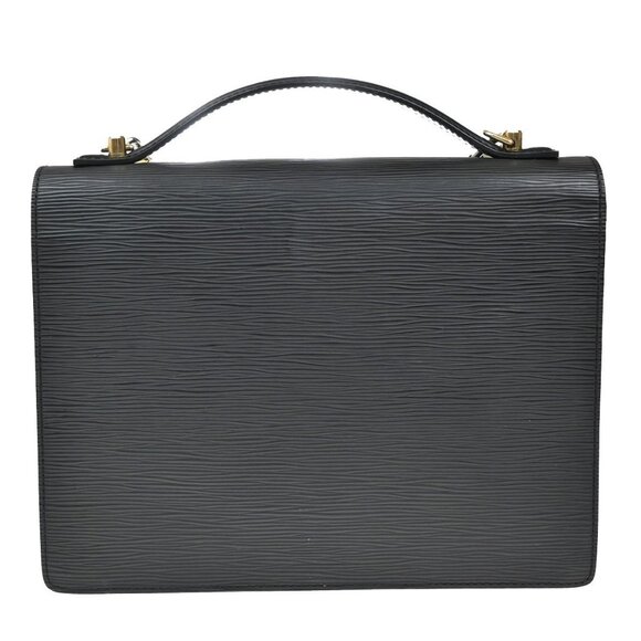 LOUIS VUITTON Monceau 2Way Shoulder Hand Bag Epi Leather Black - Picture 3 of 16